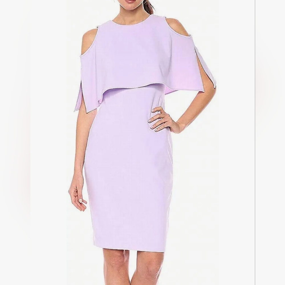 Calvin Klein Desinger Orchid Lilac Cold Shoulder Formal Dress Nordstrom 12